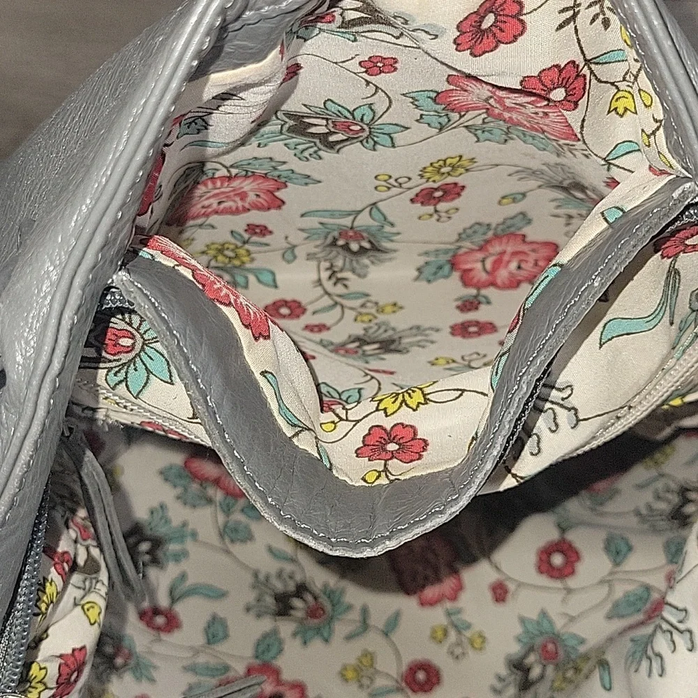 Latico NJ for Anthropologie Classic Grey Leather Tote Bag - Sleek Everyday Carry